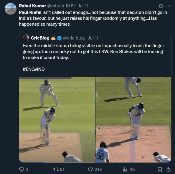 Reiffel’s Controversial Calls on Stokes and Gill Fuel Fan Outrage