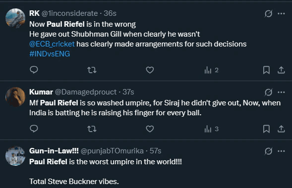 Reiffel’s Controversial Calls on Joe Root and Gill Fuel Fan Outrage